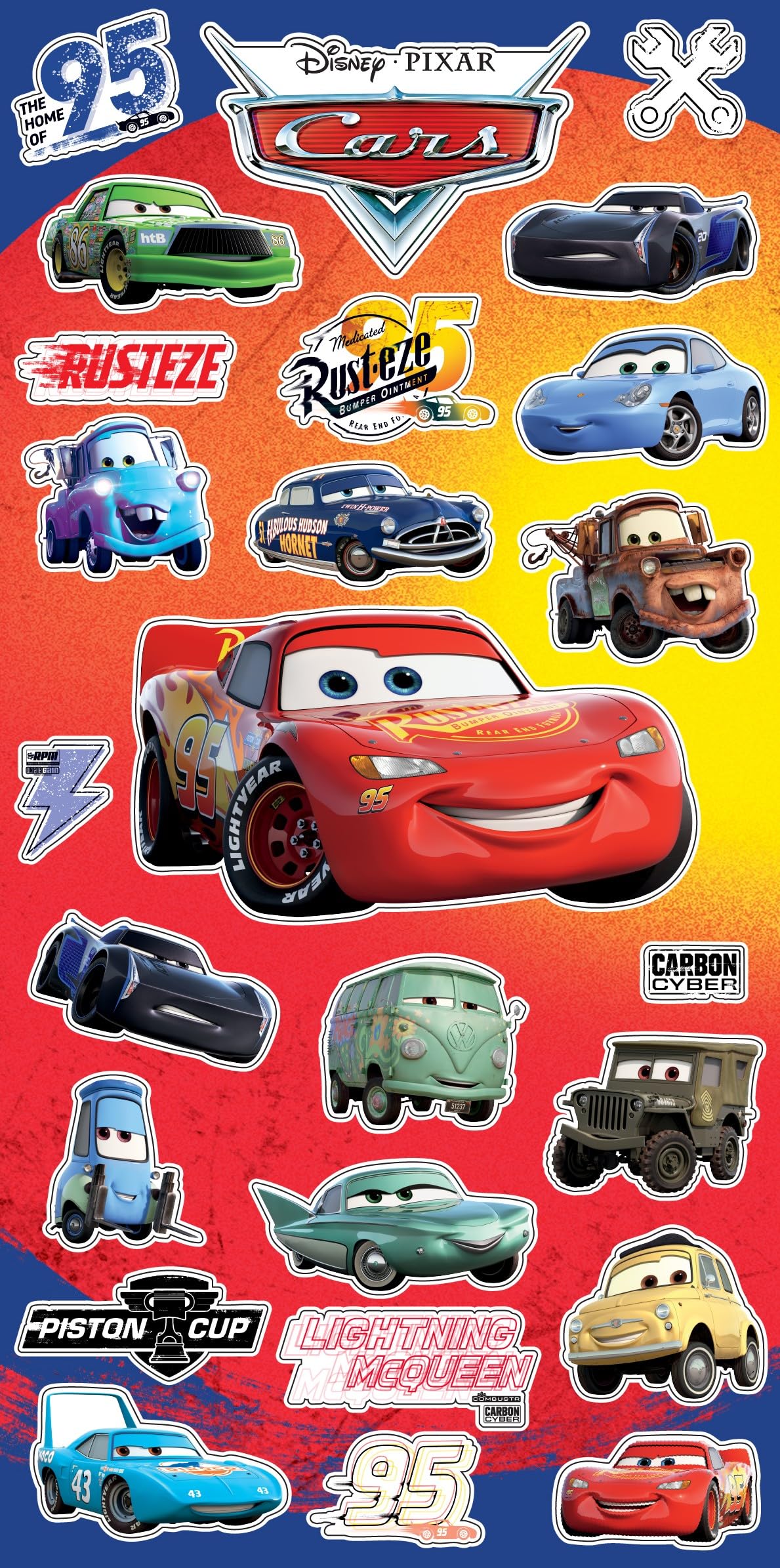 Amazon.com: Disney Cars Stickers Party Favors for Toddlers Kids 12